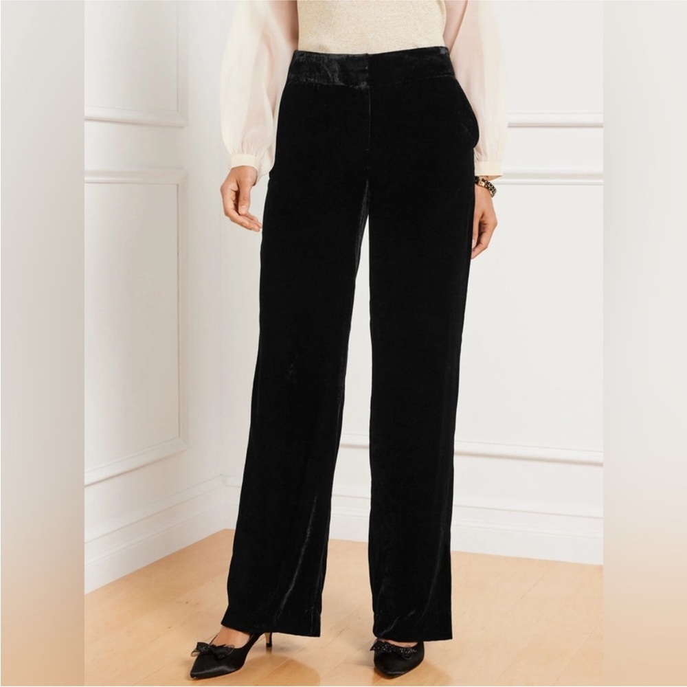 NEW Talbots Effortless Velvet Wide Leg Pants